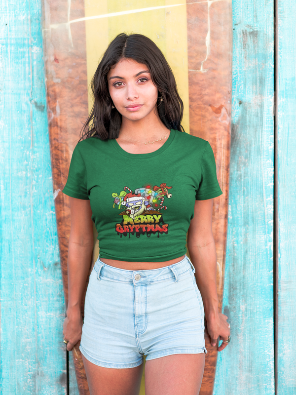 Merry Cryptmas Tee — Zombabiez Holiday Chaos Edition